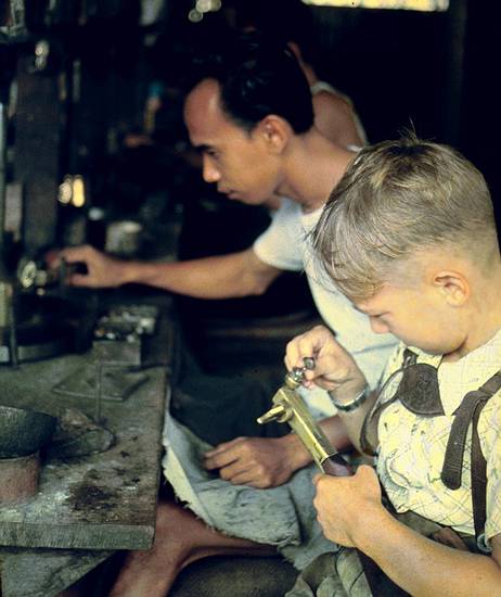 Edelsteinschleifer in Lederhosen